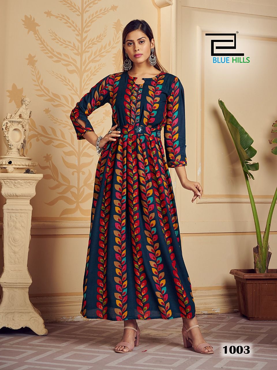 Blue Hills Rose 1 Rayon Ethnic Wear Wholesale Kurti Collection	